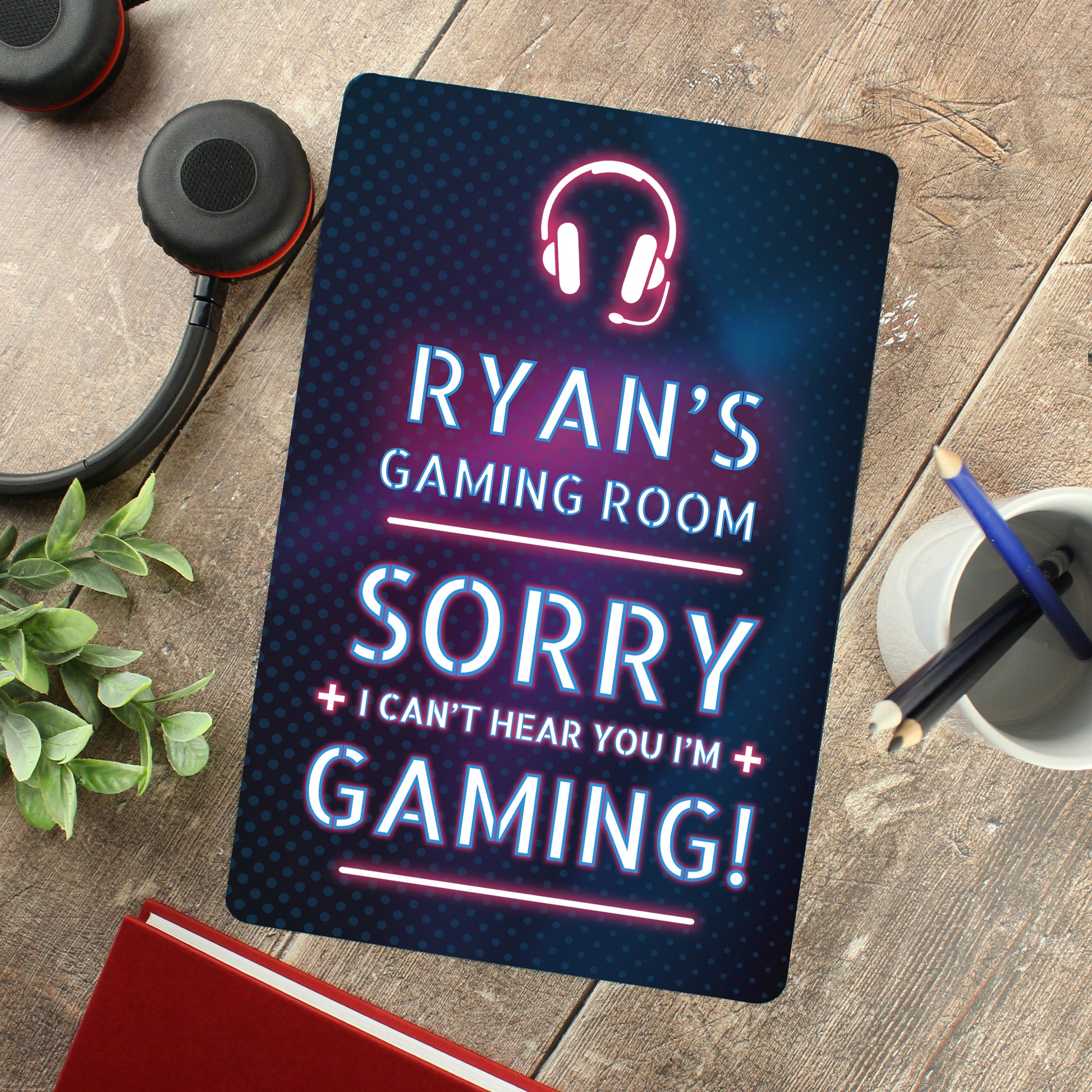 Personalised Gamer Warning Metal Sign - MK&JD Gifts
