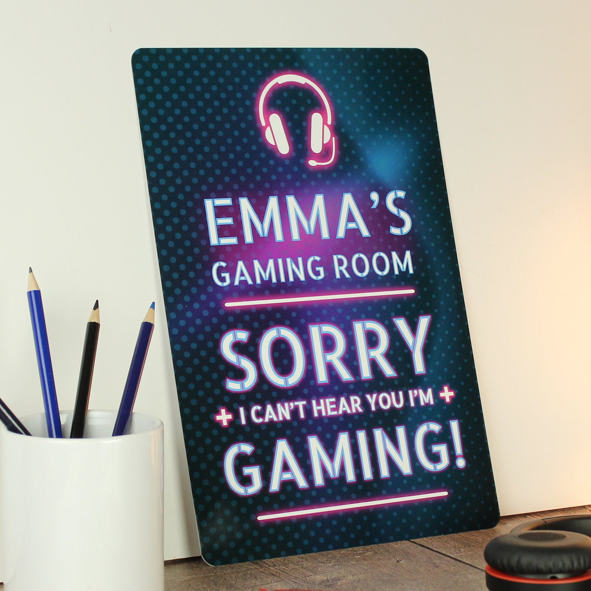 Personalised Gamer Warning Metal Sign - MK&JD Gifts