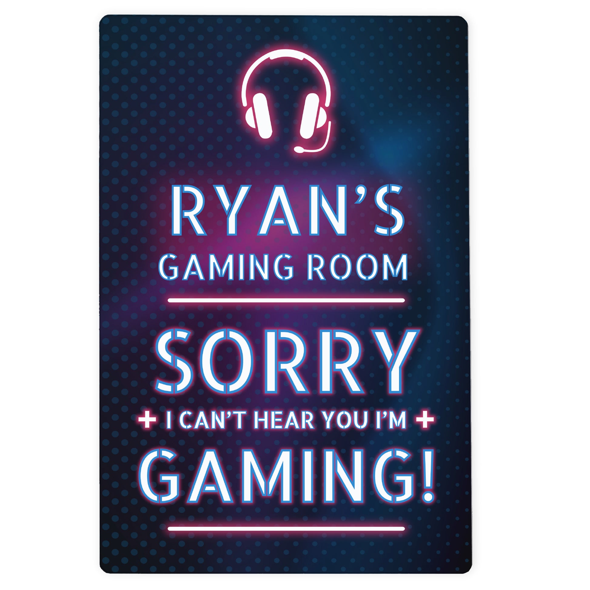 Personalised Gamer Warning Metal Sign - MK&JD Gifts