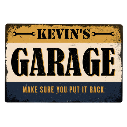 Personalised Garage Metal Sign - MK&JD Gifts