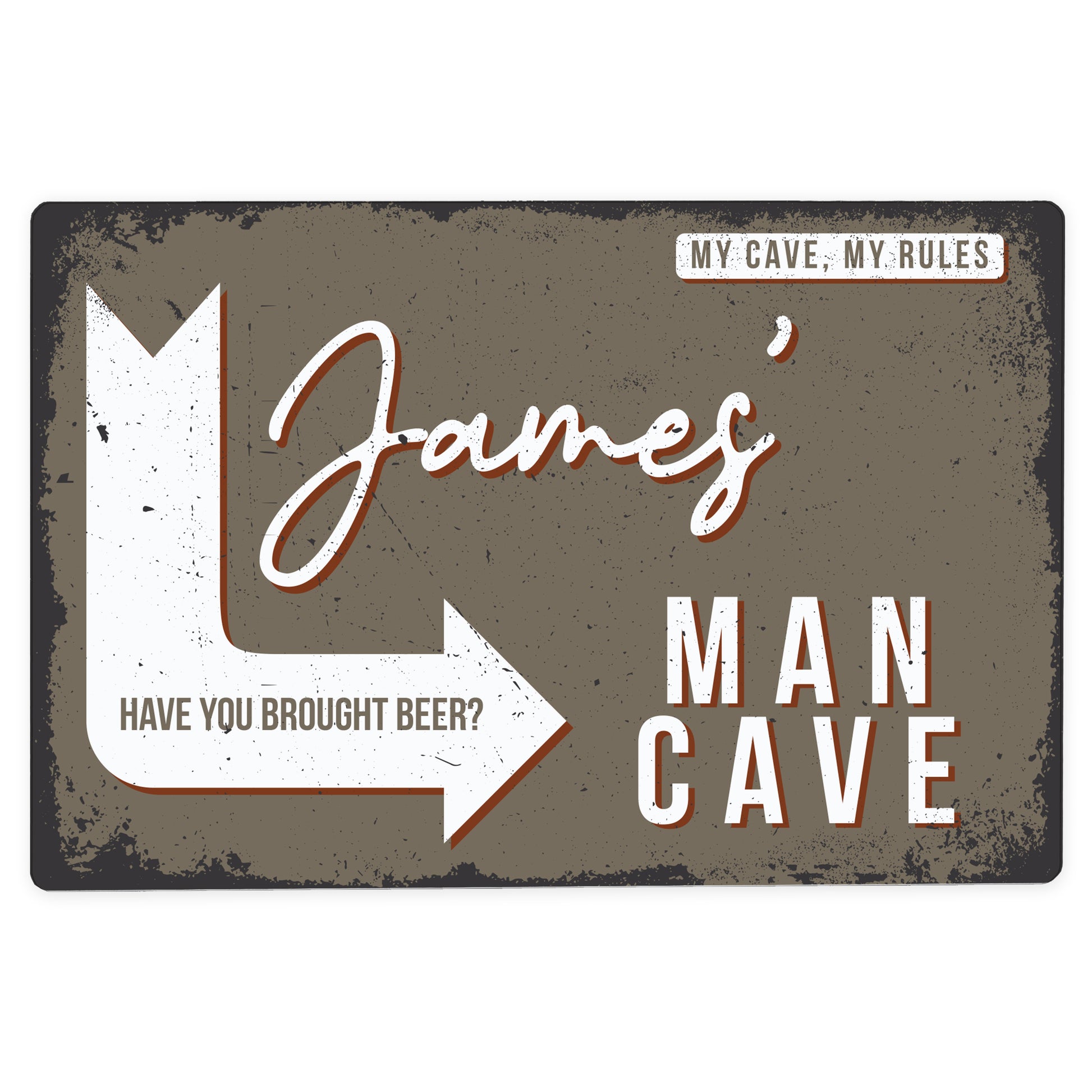 Personalised Man Cave Metal Sign - MK&JD Gifts