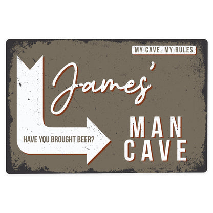 Personalised Man Cave Metal Sign - MK&JD Gifts