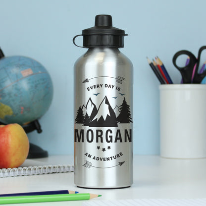 Personalised Adventure Silver Drinks Bottle - MK&JD Gifts