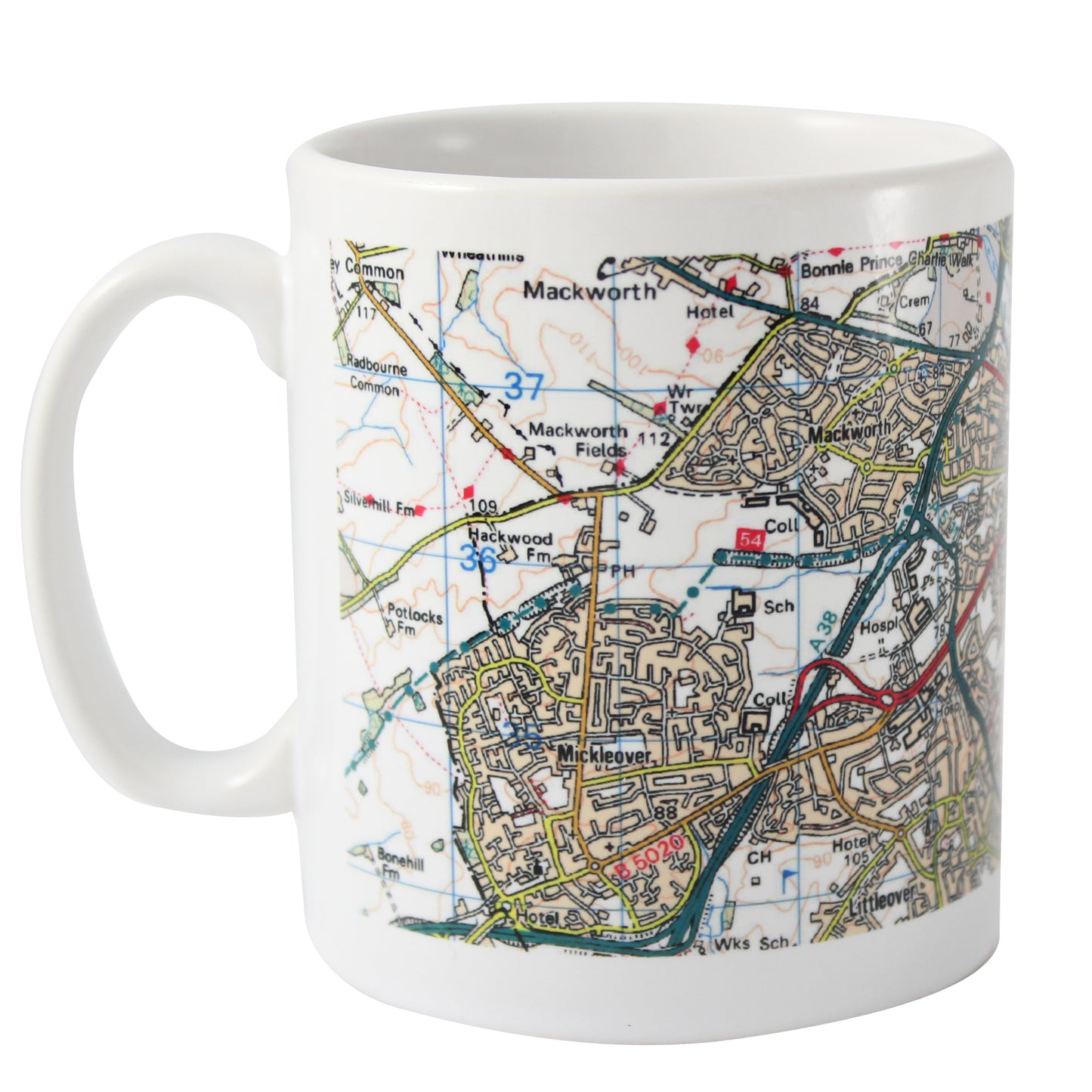 Personalised Present Day Edition Map Mug - MK&JD Gifts