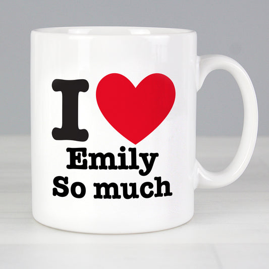 Personalised I HEART Mug - MK&JD Gifts