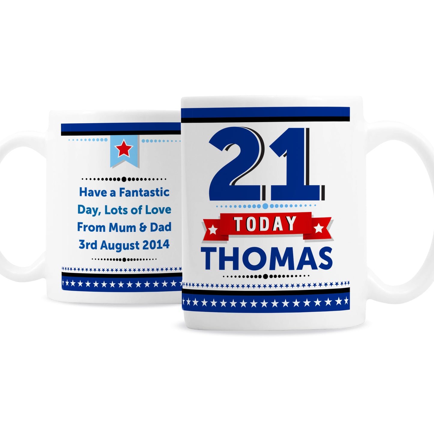 Personalised Birthday Star Mug - MK&JD Gifts