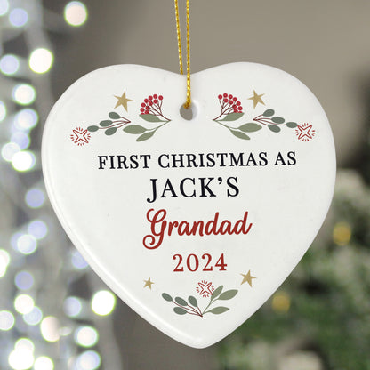 Personalised First Christmas As Grandparents Tree Decoration - MK&JD Gifts