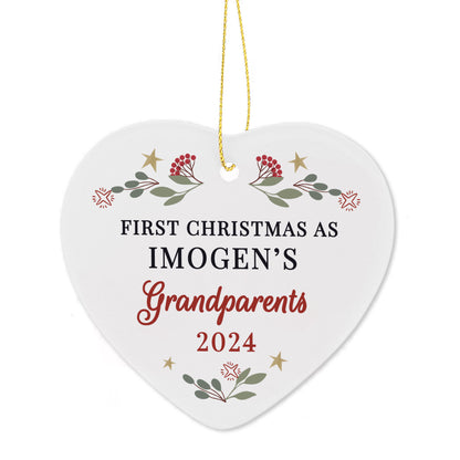 Personalised First Christmas As Grandparents Tree Decoration - MK&JD Gifts