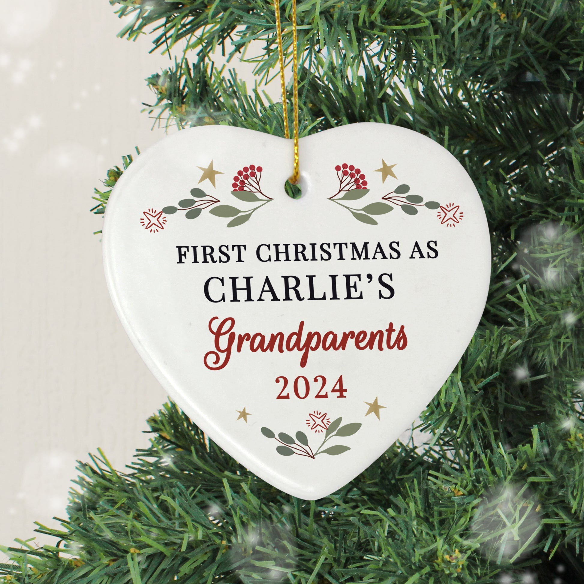 Personalised First Christmas As Grandparents Tree Decoration - MK&JD Gifts