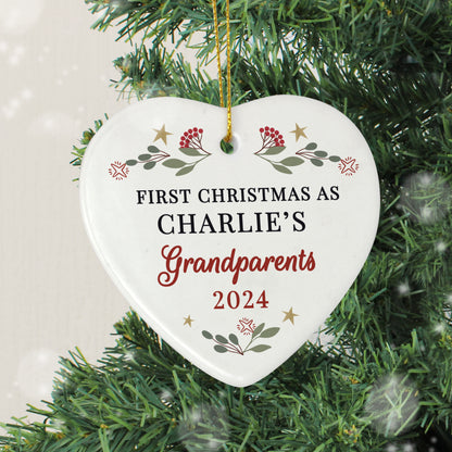 Personalised First Christmas As Grandparents Tree Decoration - MK&JD Gifts