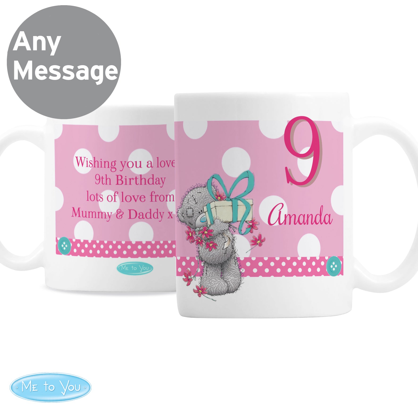 Personalised Me To You Birthday Big Age Female Mug - MK&JD Gifts