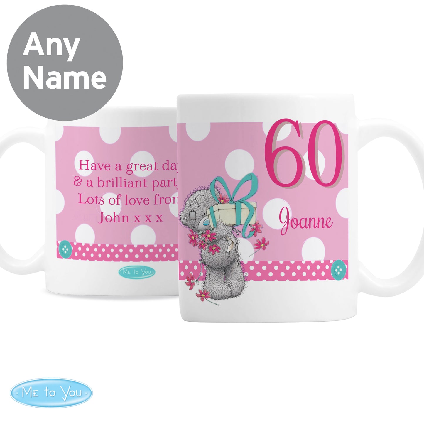 Personalised Me To You Birthday Big Age Female Mug - MK&JD Gifts