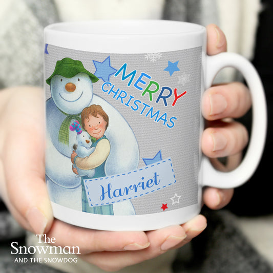 Personalised The Snowman and the Snowdog Blue Mug - MK&JD Gifts