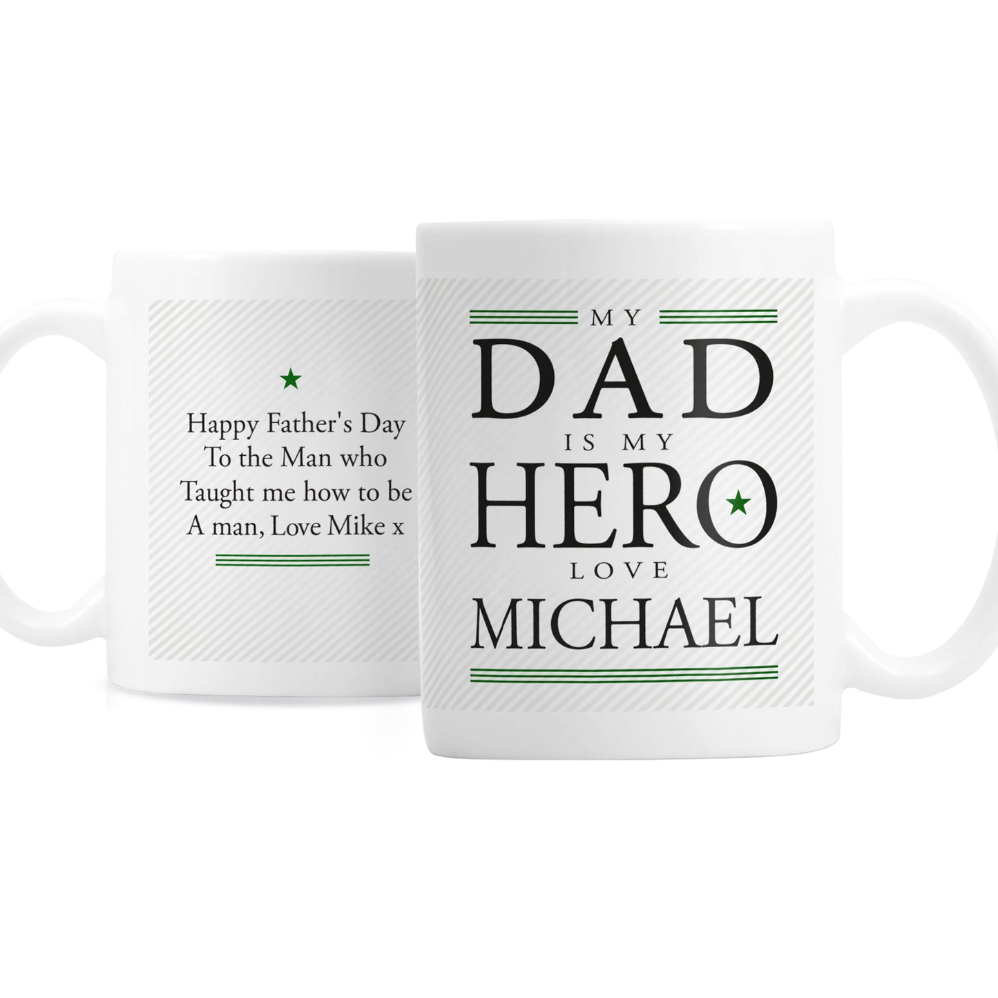 Personalised My Dad is My Hero Mug - MK&JD Gifts