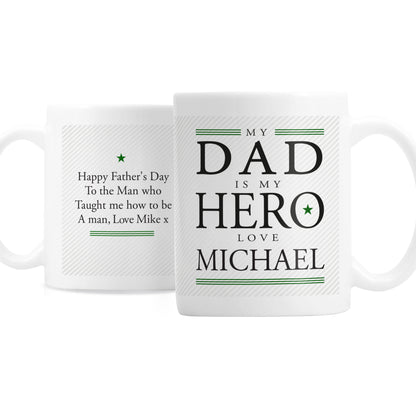 Personalised My Dad is My Hero Mug - MK&JD Gifts