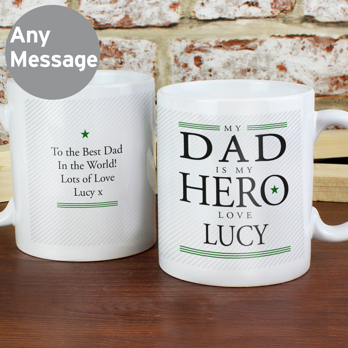 Personalised My Dad is My Hero Mug - MK&JD Gifts