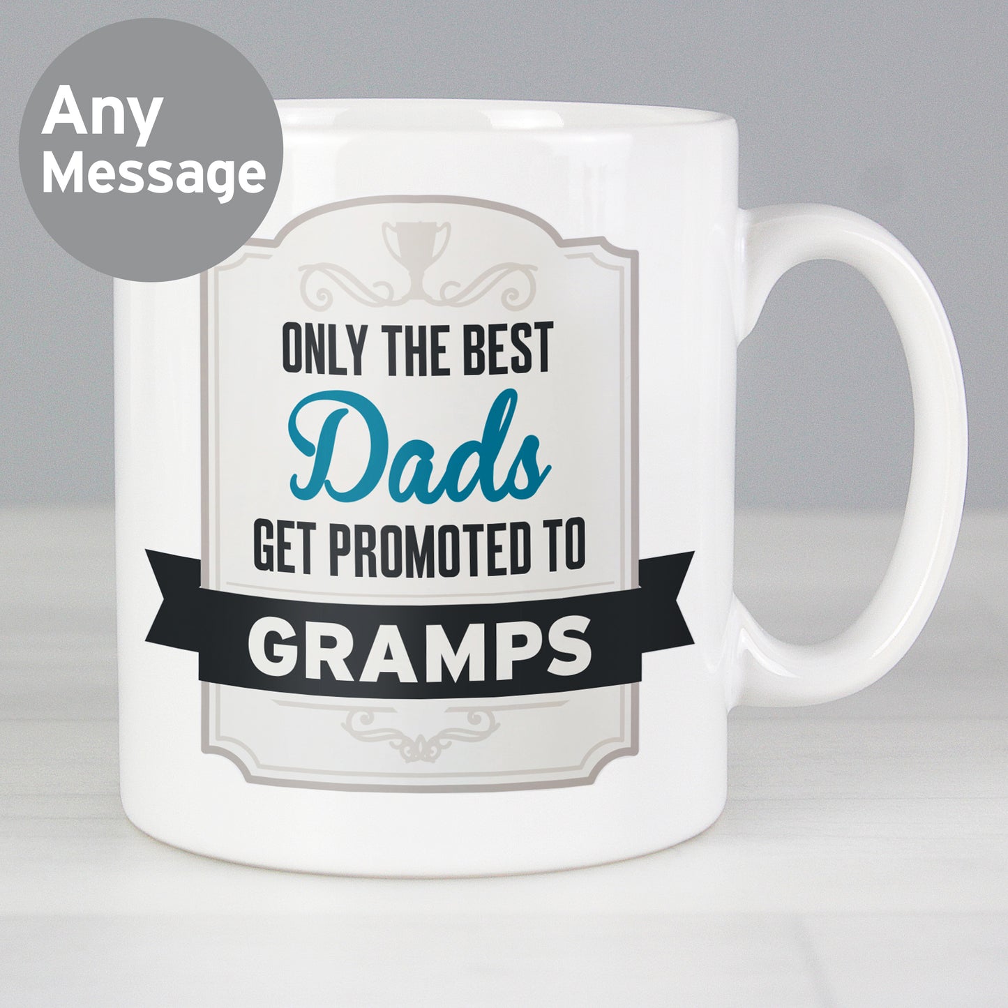 Personalised Best Dads Get Promoted to Mug - MK&JD Gifts