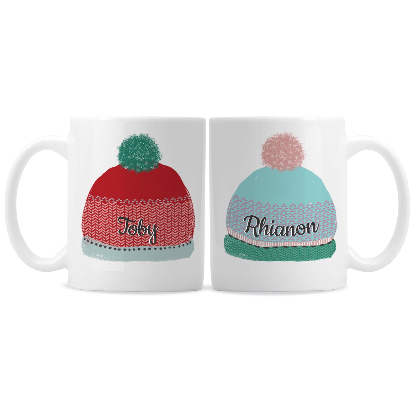 Personalised Woolly Hats Mug Set - MK&JD Gifts