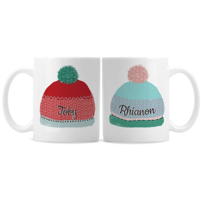 Personalised Woolly Hats Mug Set - MK&JD Gifts
