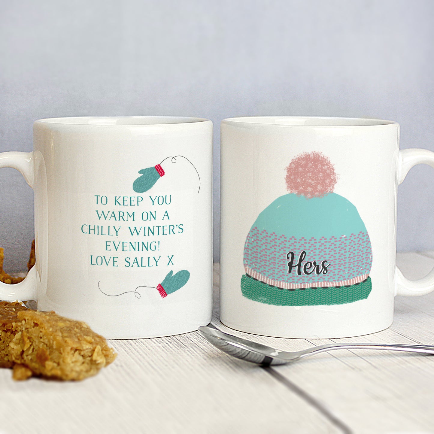 Personalised Woolly Hats Mug Set - MK&JD Gifts