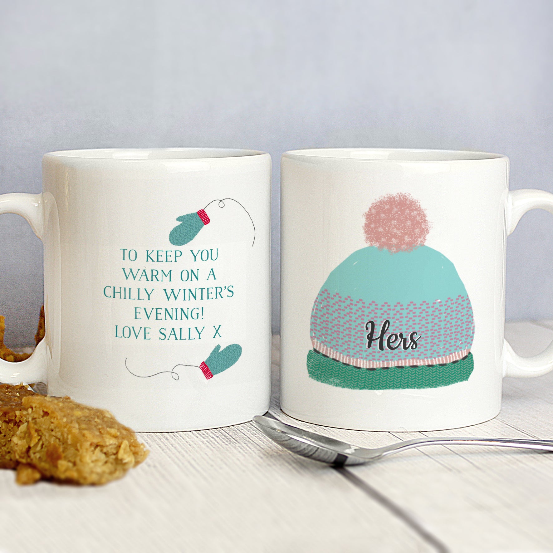 Personalised Woolly Hats Mug Set - MK&JD Gifts