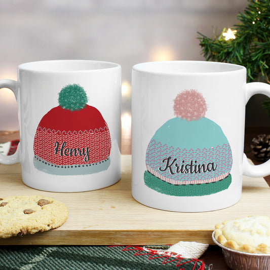 Personalised Woolly Hats Mug Set - MK&JD Gifts