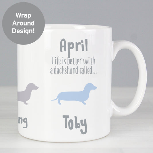 Personalised Dachshund Dog Breed Mug