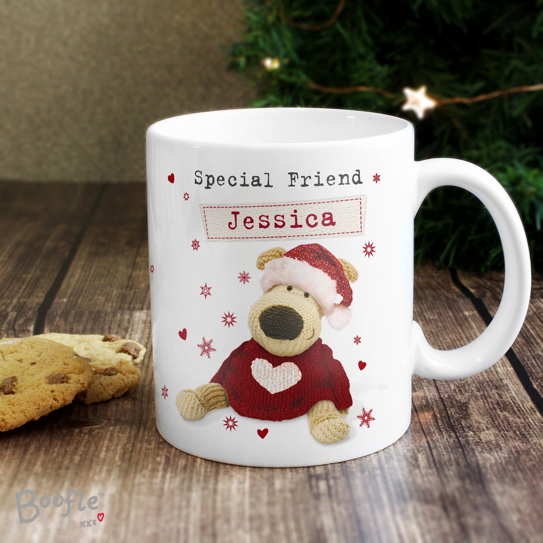 Personalised Boofle Christmas Love Mug - MK&JD Gifts