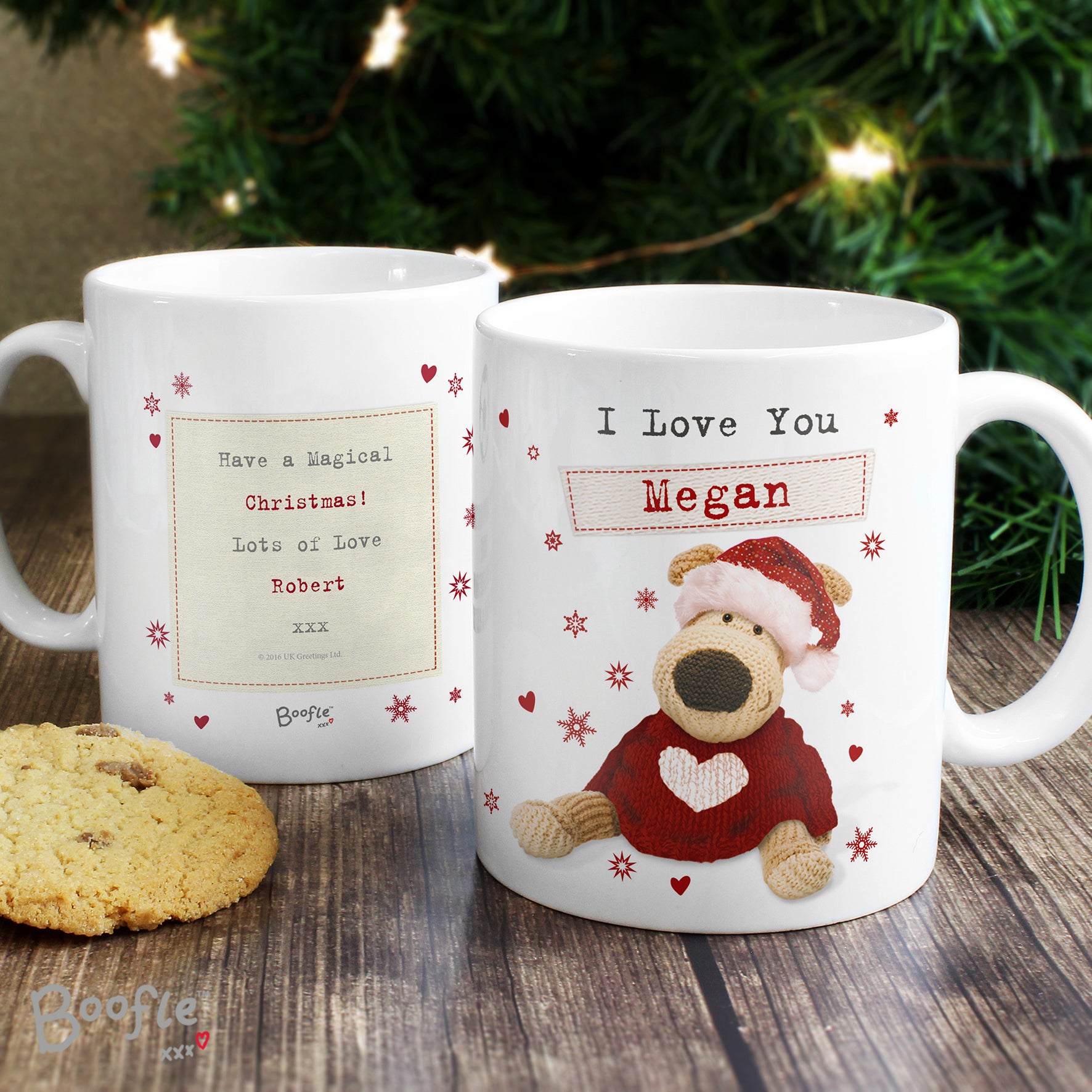 Personalised Boofle Christmas Love Mug - MK&JD Gifts