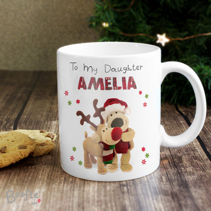 Personalised Boofle Christmas Reindeer Mug - MK&JD Gifts