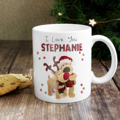 Personalised Boofle Christmas Reindeer Mug - MK&JD Gifts