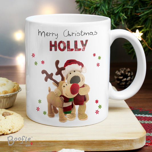 Personalised Boofle Christmas Reindeer Mug - MK&JD Gifts