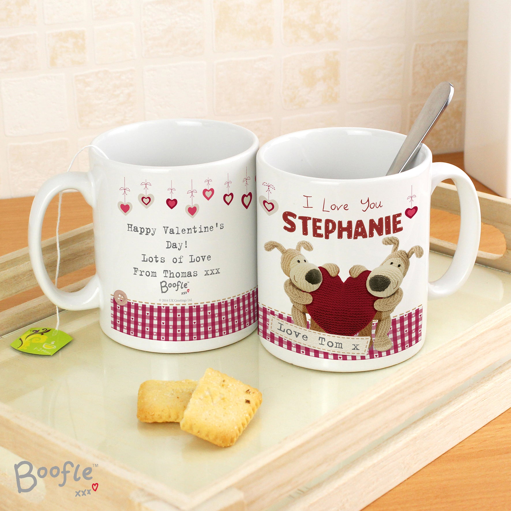 Personalised Boofle Shared Heart Mug - MK&JD Gifts