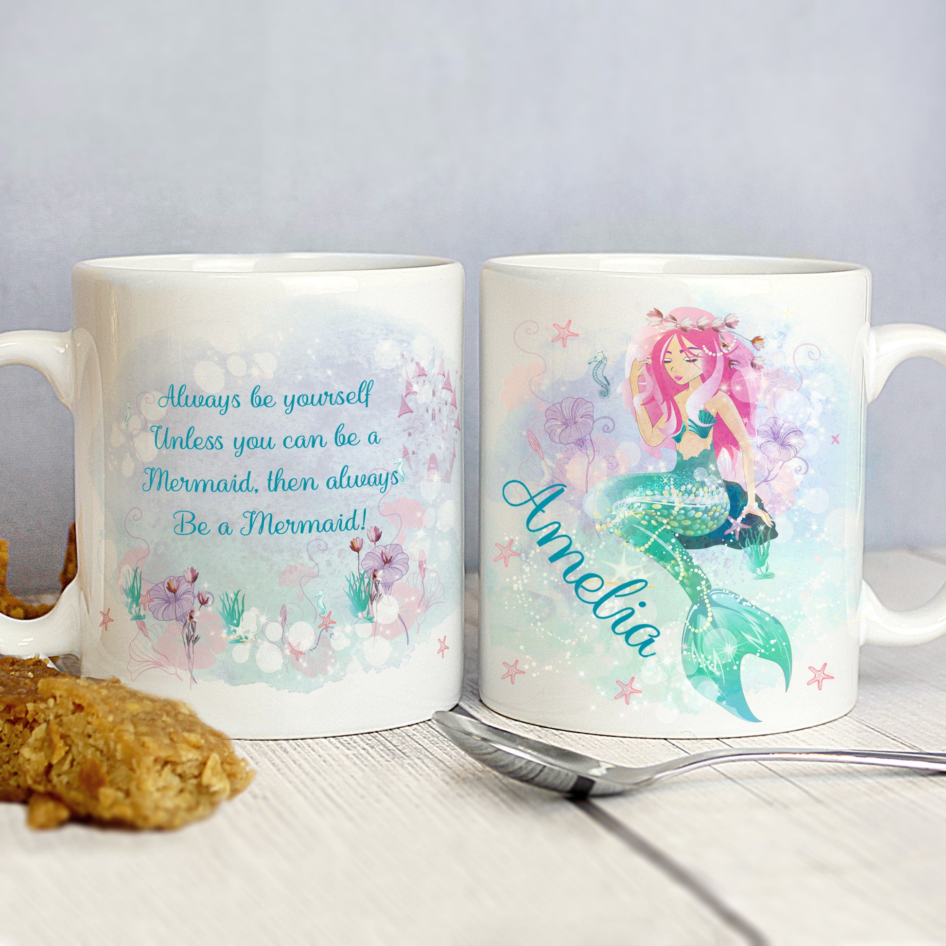 Personalised Mermaid Mug - MK&JD Gifts