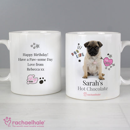 Personalised Rachael Hale Doodle Pug Mug - MK&JD Gifts