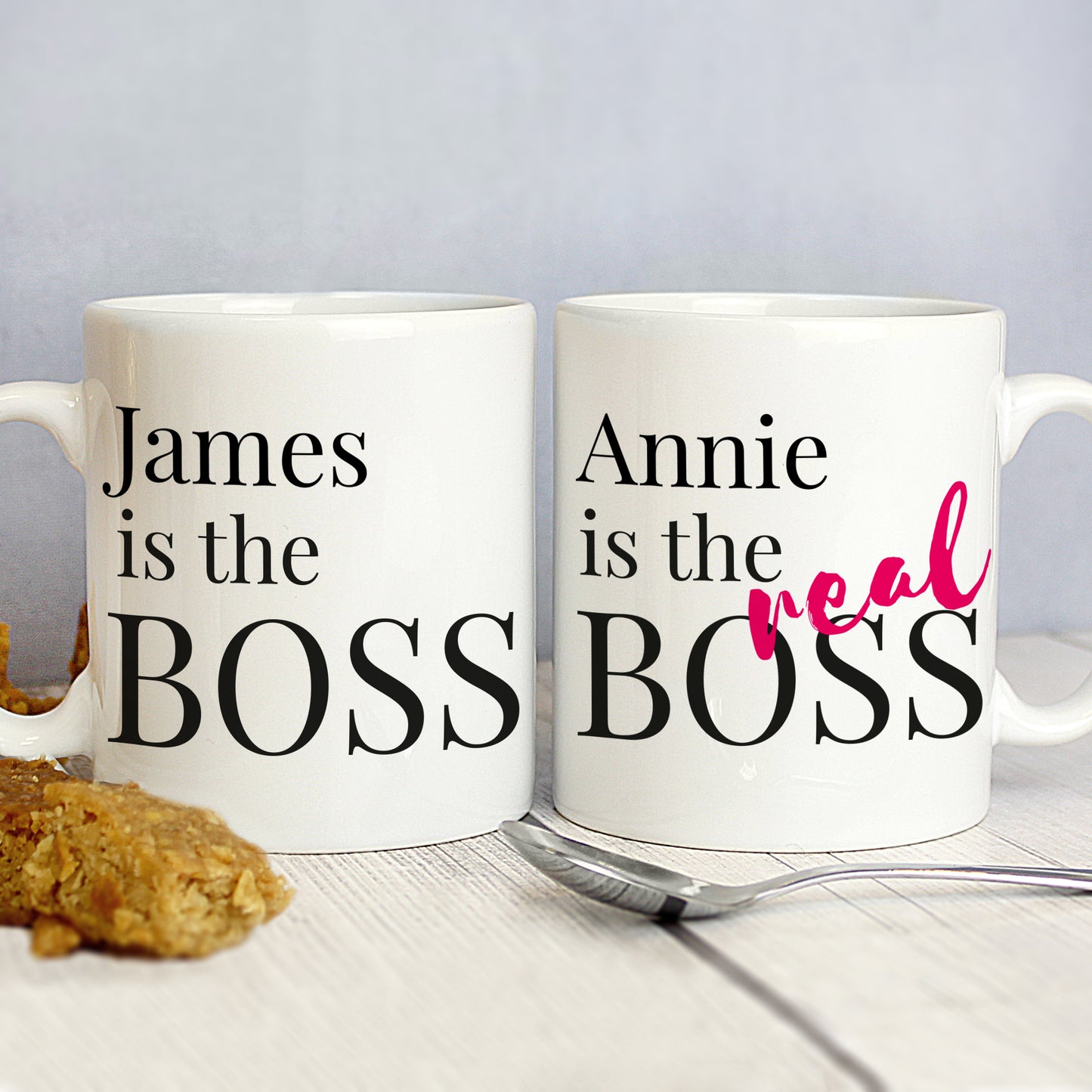 Personalised The Real Boss Mug Set - MK&JD Gifts