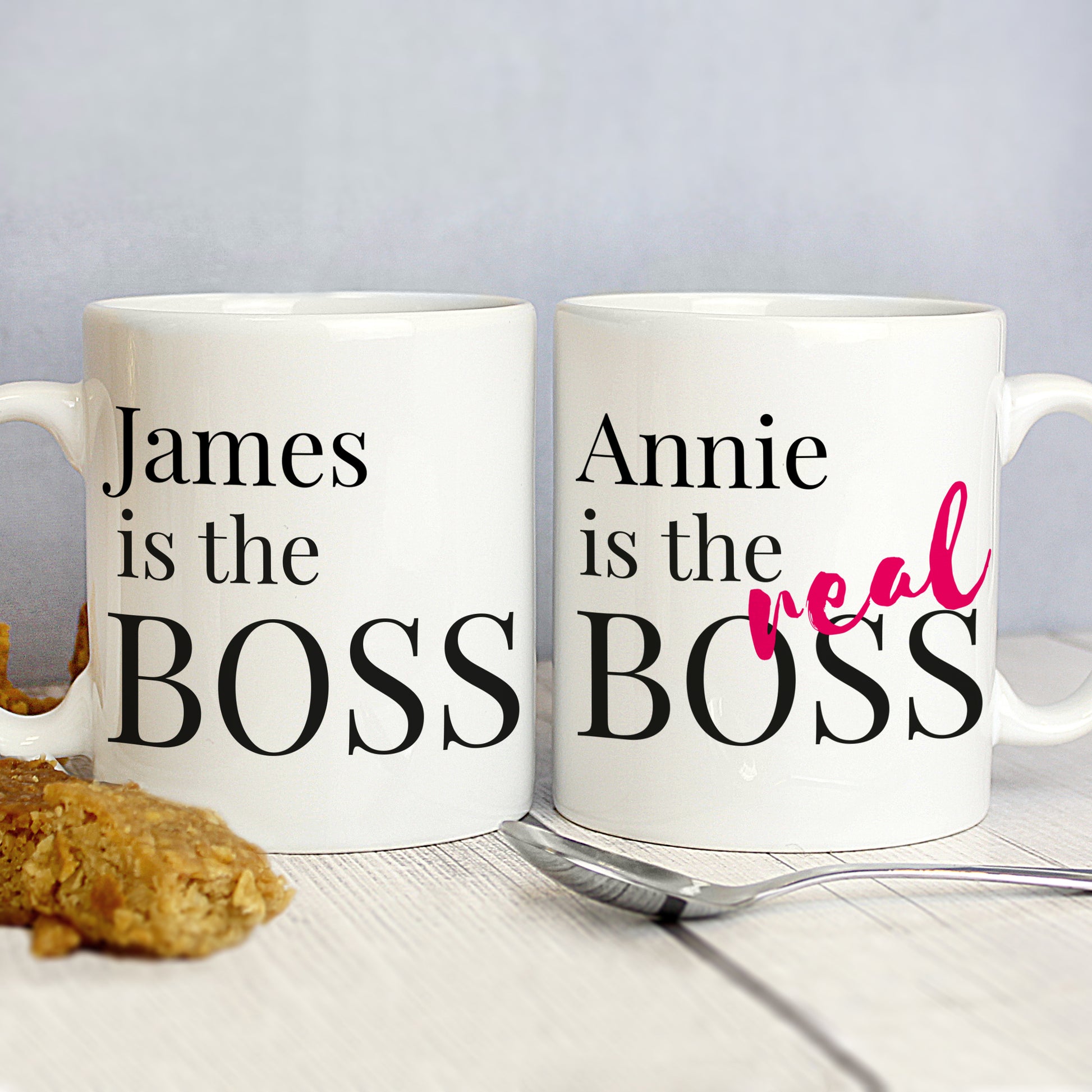 Personalised The Real Boss Mug Set - MK&JD Gifts