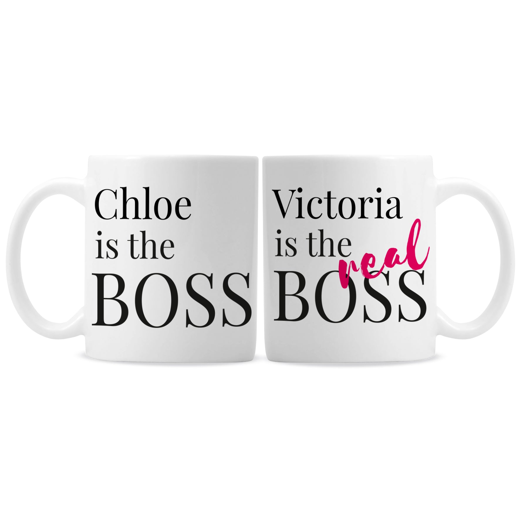 Personalised The Real Boss Mug Set - MK&JD Gifts