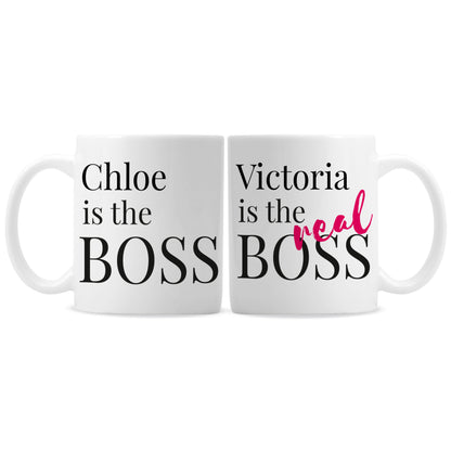 Personalised The Real Boss Mug Set - MK&JD Gifts