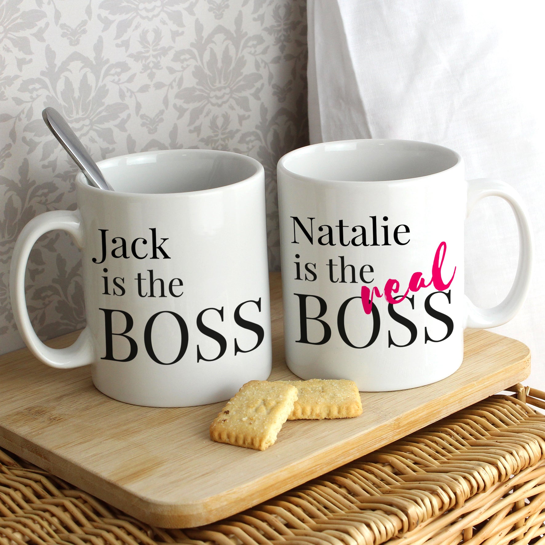 Personalised The Real Boss Mug Set - MK&JD Gifts