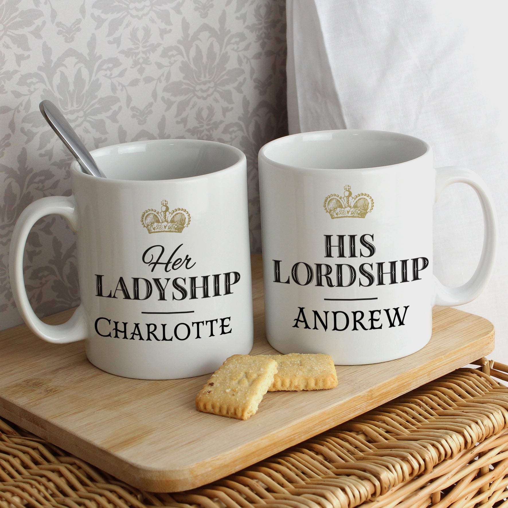 Personalised Ladyship and Lordship Mug Set - MK&JD Gifts