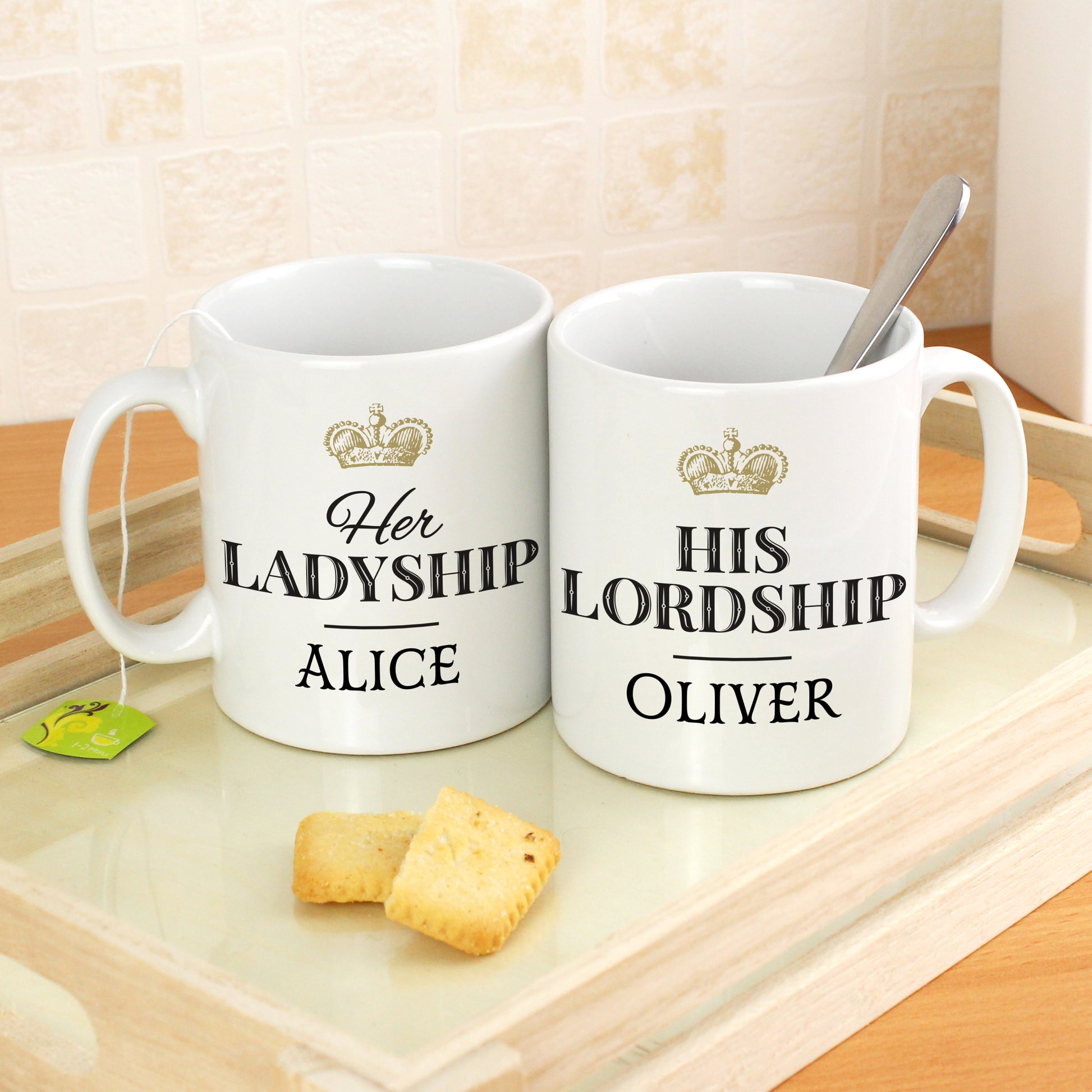 Personalised Ladyship and Lordship Mug Set - MK&JD Gifts