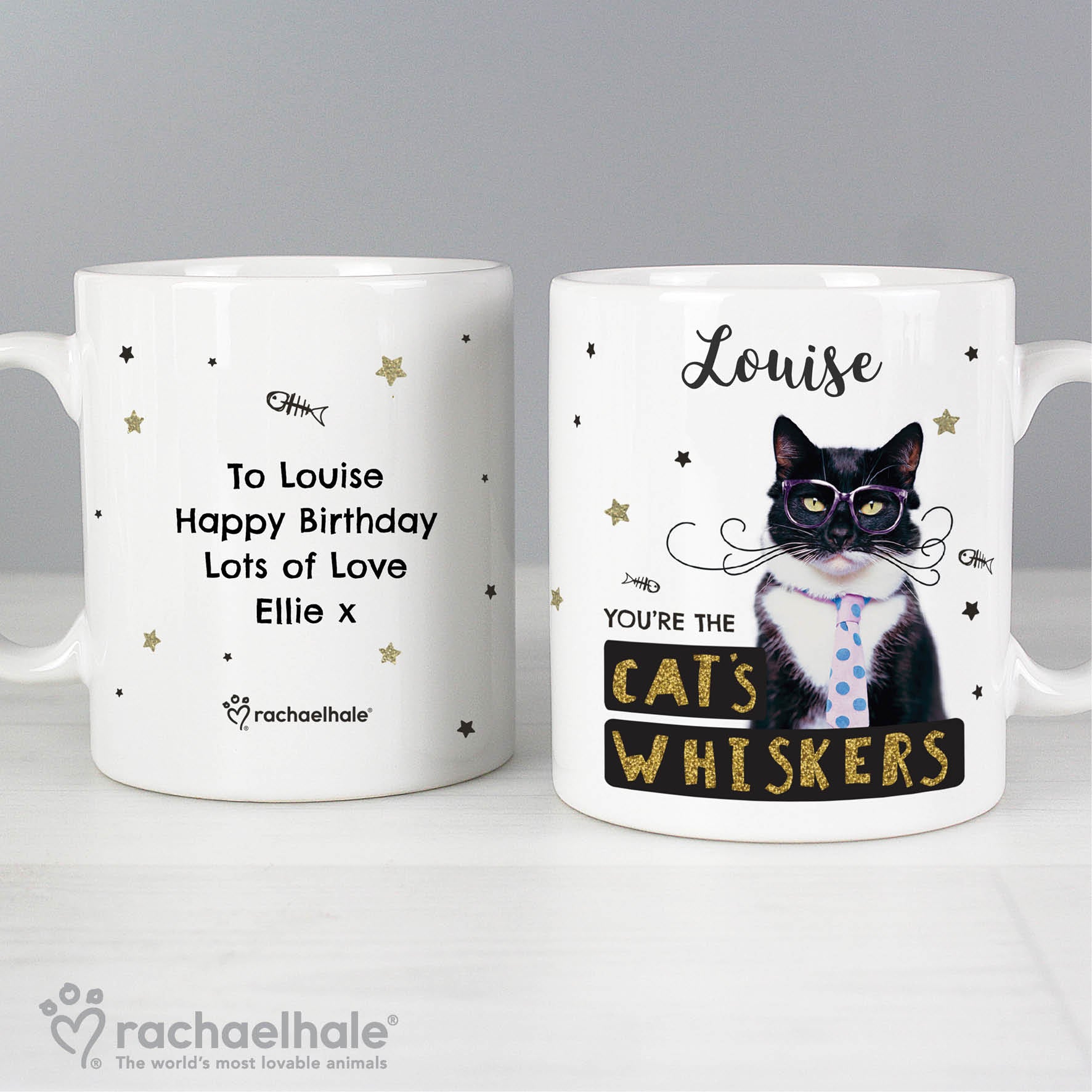 Personalised Rachael Hale 'You're the Cat's Whiskers' Mug - MK&JD Gifts