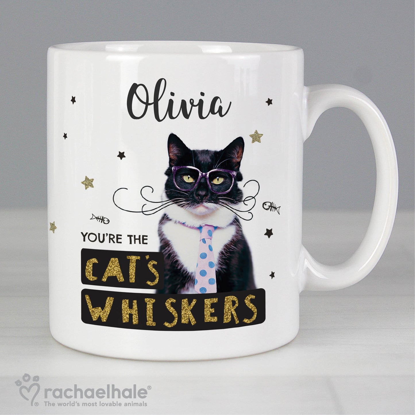 Personalised Rachael Hale 'You're the Cat's Whiskers' Mug - MK&JD Gifts