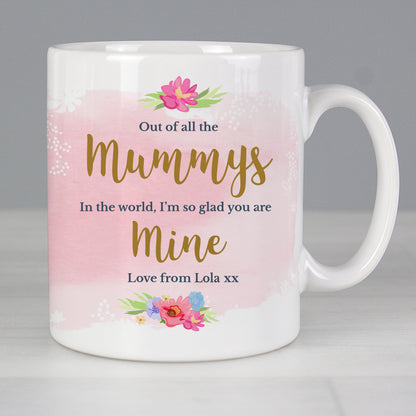 Personalised Floral Watercolour Mug - MK&JD Gifts