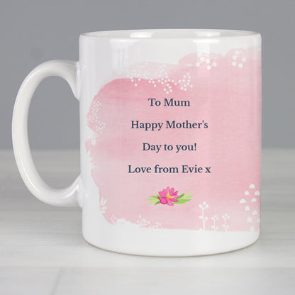 Personalised Floral Watercolour Mug - MK&JD Gifts