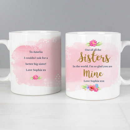 Personalised Floral Watercolour Mug - MK&JD Gifts