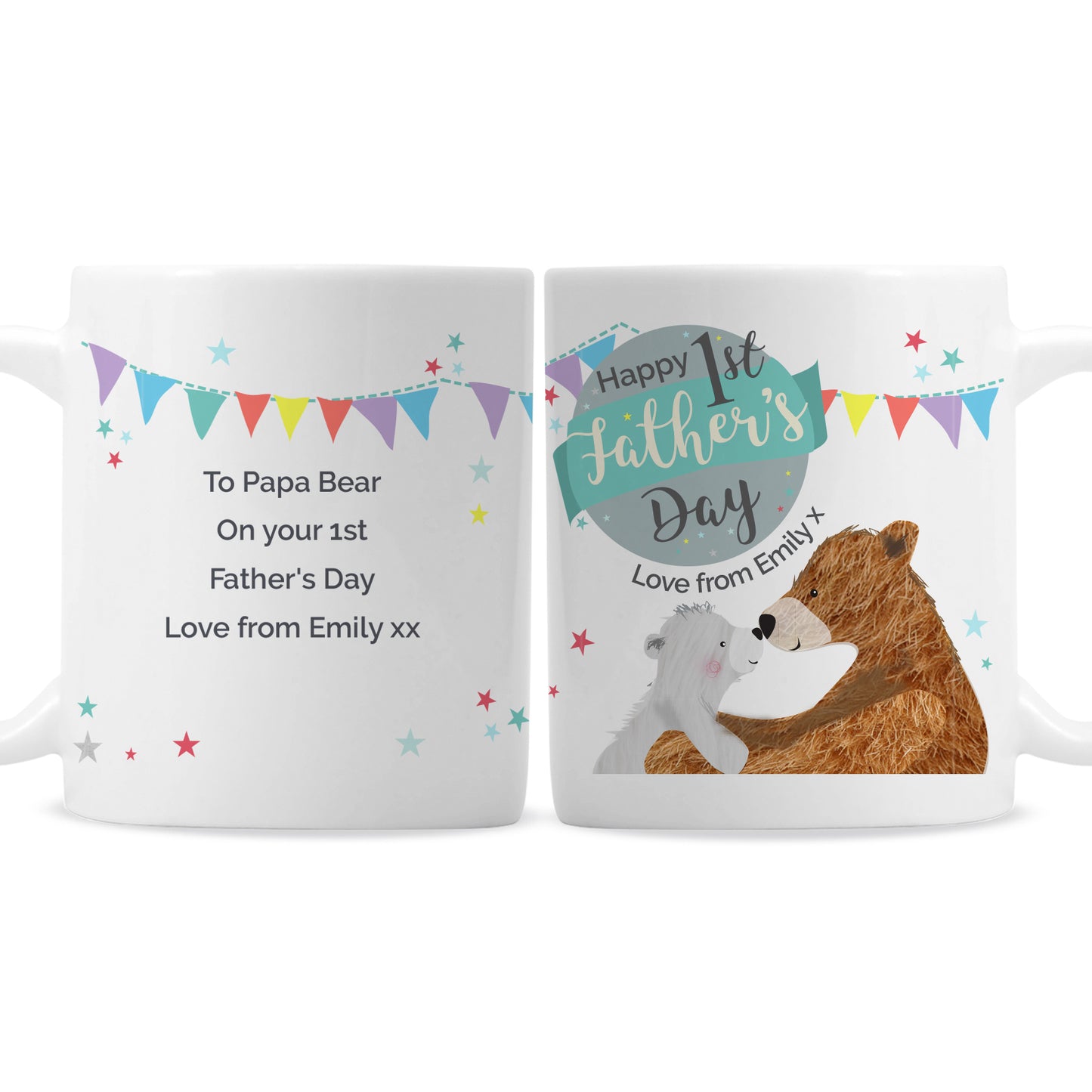 Personalised 1st Father's Day Daddy Bear Mug - MK&JD Gifts