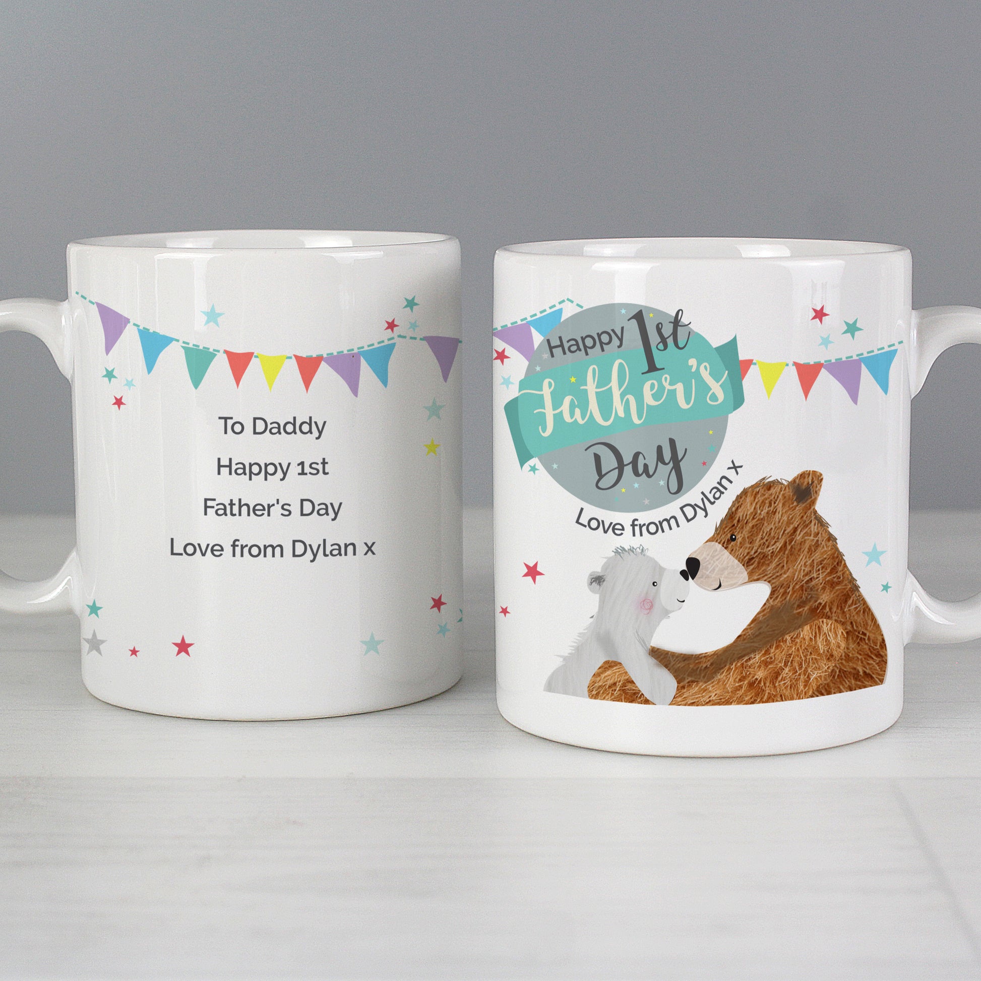 Personalised 1st Father's Day Daddy Bear Mug - MK&JD Gifts