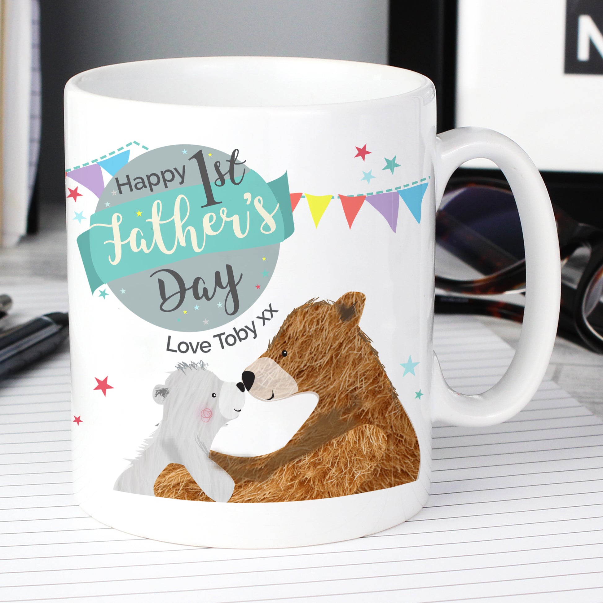 Personalised 1st Father's Day Daddy Bear Mug - MK&JD Gifts